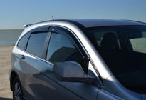 Honda CRV 2007-2011 рр. Вітровики з хром молдингом (4 шт, HIC) фото 1