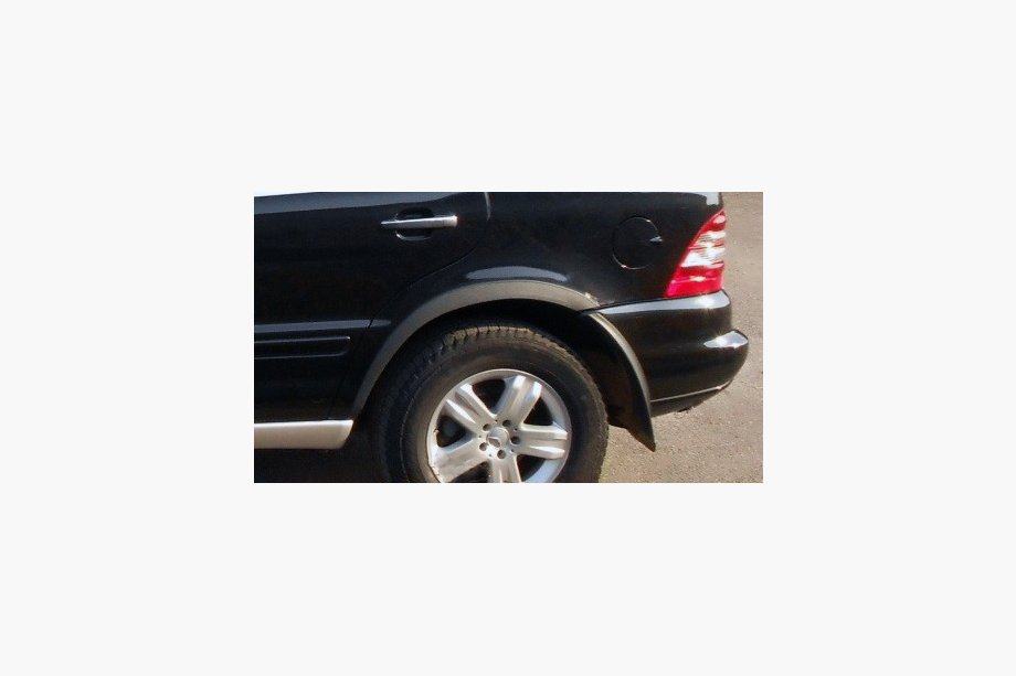 Mercedes ML W163 1997-2005 рр. Накладки на арки (4 шт, чорний метал) Фото 1