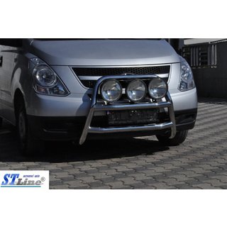 Кенгурятник WT018 (нерж.) Hyundai H300, H1, Starex 2008-2020 рр. фото 2