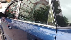 Hyundai Tucson JM 2004- рр. Окантовка скла (4 шт, нерж) фото 4