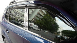 Hyundai Tucson JM 2004- рр. Окантовка скла (4 шт, нерж) фото 2