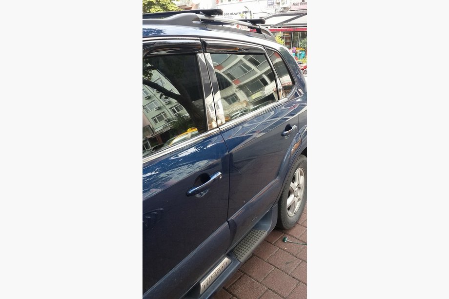 Hyundai Tucson JM 2004- рр. Вітровики (4 шт, Perflex Sport) Фото 11