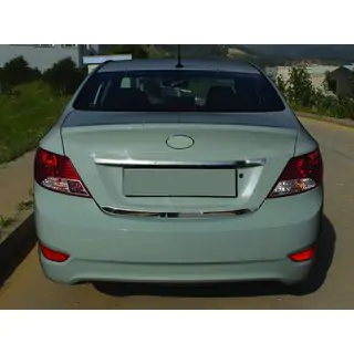 Кромка багажника (нерж.) Hyundai Accent 2011-2017 рр. фото 1