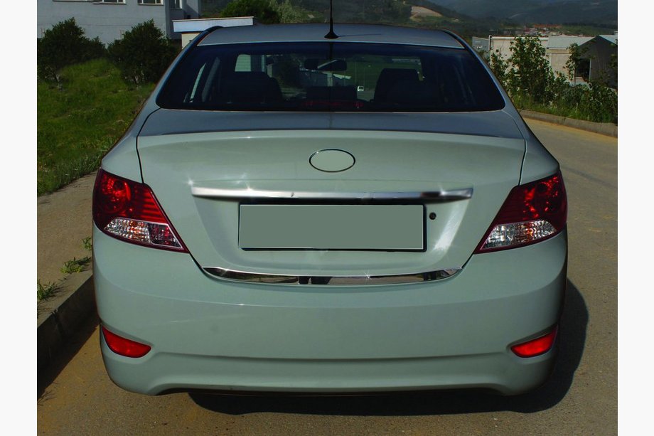 Hyundai Accent 2011-2017 рр. Кромка багажника (нерж.) Image