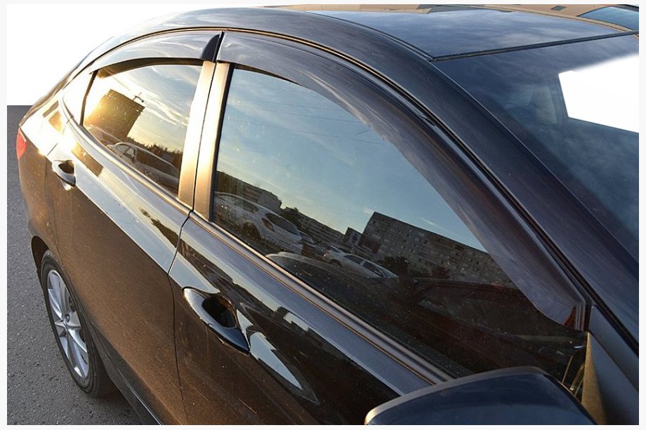 Hyundai Accent 2011-2017 рр. Вітровики (Sedan, 4 шт, Cobra) Image