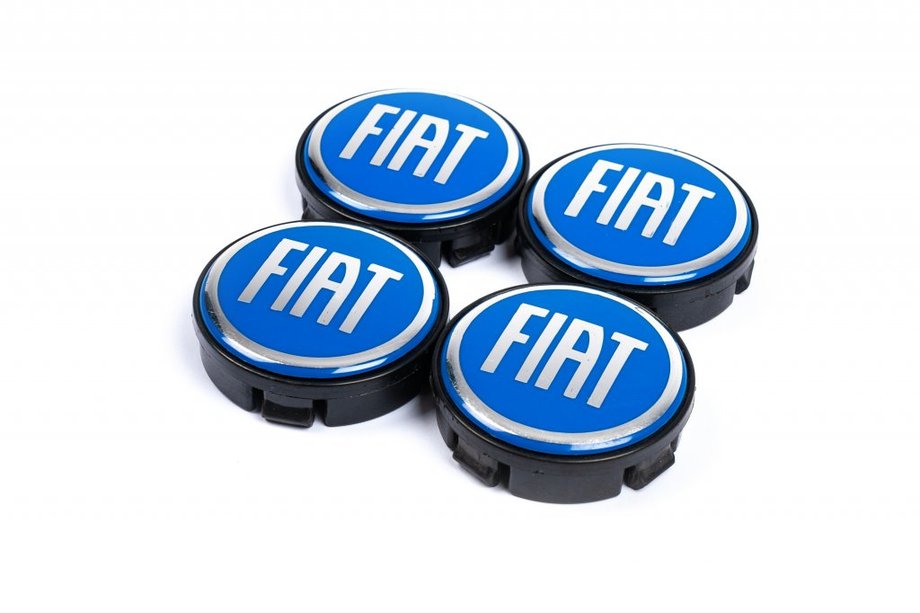 Fiat Ковпачки на диски 57/55.5 мм сині (4 шт) Image
