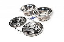 Mercedes Sprinter W906 2006-2018 рр. Ковпаки з нержавійки Ексклюзив V1 (2 катковий, 4 шт) фото 1