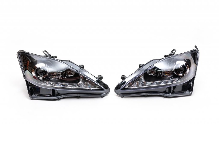 Lexus IS 2005-2013 рр. Передня оптика OEM V1 Black (2 шт) Image