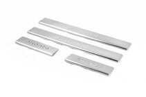 Kia Picanto 2011-2016 рр. Накладки на пороги OmsaLine (4 шт, нерж) фото 1