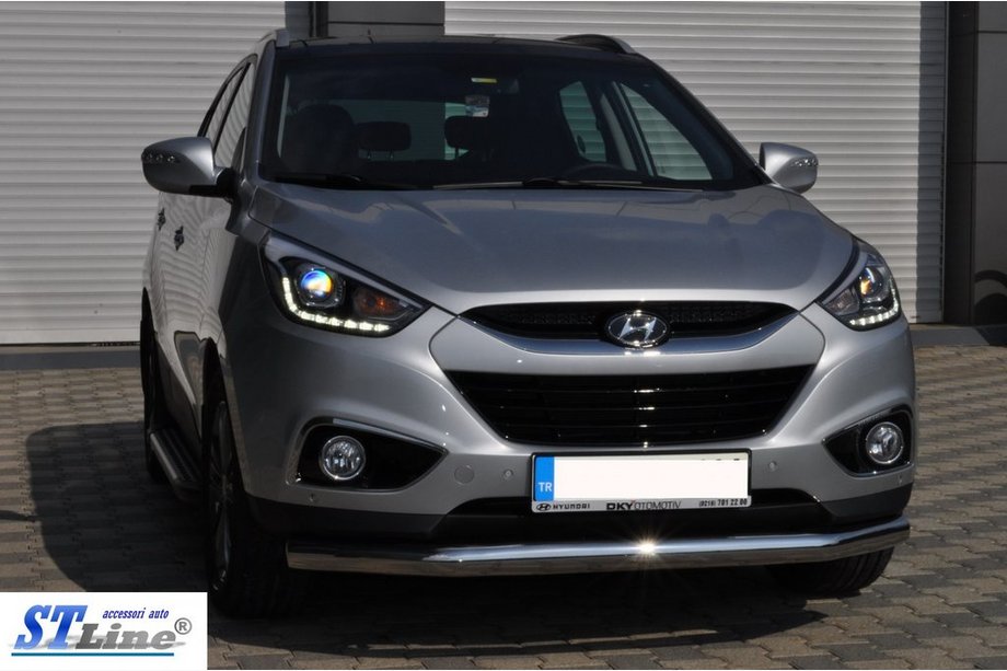 Hyundai IX-35 2010-2015 рр. Передня дуга ST008 (нерж.) Фото 6