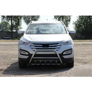 Передня дуга WT003 (нерж.) Hyundai Santa Fe 3 2012-2018 рр. фото 3