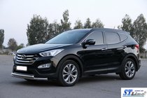 Hyundai Santa Fe 3 2012-2018 рр. Передня дуга ST014 (нерж.) фото 3