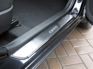 Kia Ceed 2007-2012 рр. Накладки на пороги Натанико (4 шт., нерж.) фото 1