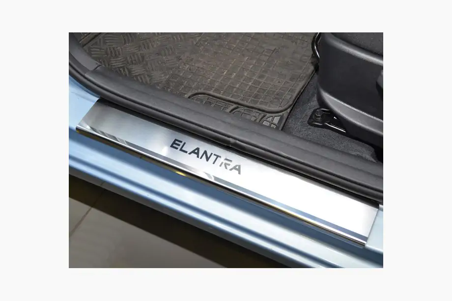 Hyundai Elantra (MD/UD) 2011-2015 рр. Накладки на пороги Натанико (4 шт., нерж.) Фото 1