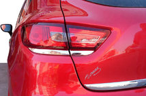 Renault Clio IV 2012-2019 рр. Накладка на задні ліхтарі (2 шт, нерж.) фото 1