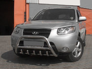 Hyundai Santa Fe 2 2006-2012 рр. Кенгурятник WT003 (нерж.) фото 3