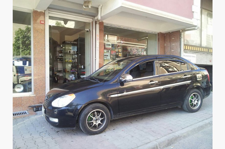 Hyundai Accent 2006-2010 рр. Вітровики (4 шт, Perflex Sport) Фото 7