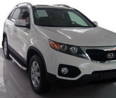 Kia Sorento II XM 2009-2014 рр. Бокові пороги Fullmond (2 шт., алюм.) фото 1