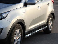 Kia Sportage 2010-2015 рр. Бічні труби (2 шт., нерж.) фото 1