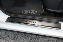 Kia Ceed 2012-2018 рр. Накладки на пороги Натанико (4 шт., нерж.) фото 1