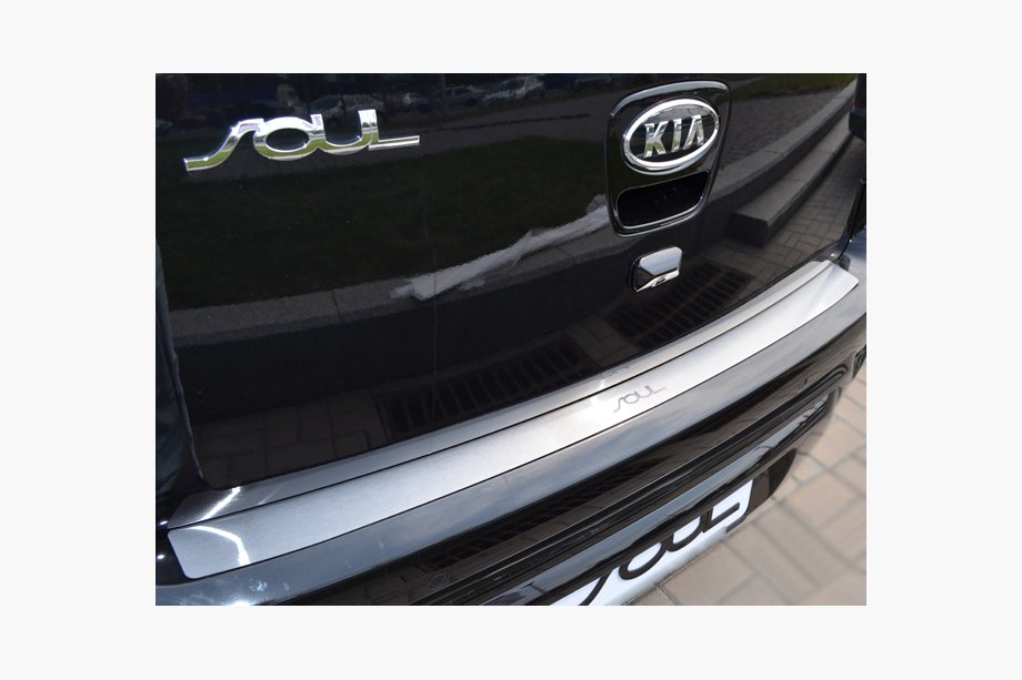 Kia Soul I 2008-2013 рр. Накладка на задній бампер Натаніка (нерж.) Фото 1