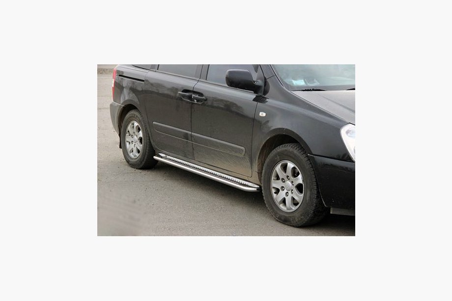 Kia Carnival 2002-2013 рр. Бокові пороги KB001 (нерж) Image