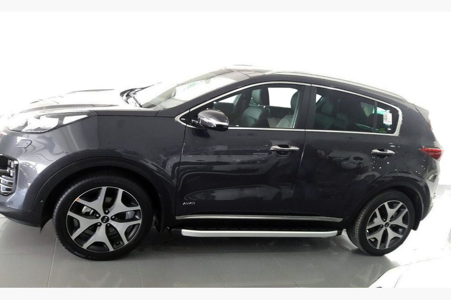 Kia Sportage 2015-2021 рр. Бокові пороги Fullmond (2 шт., алюміній) Image