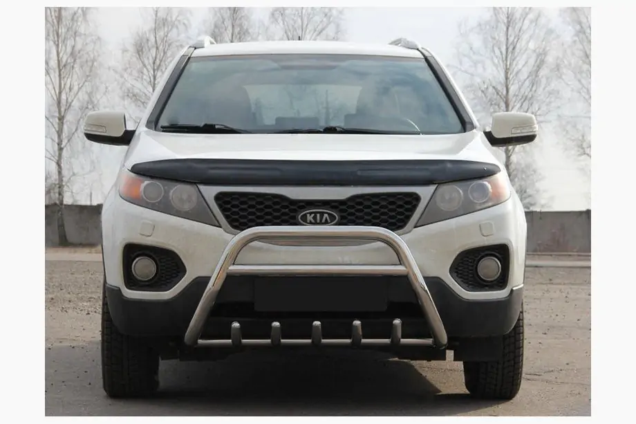 Kia Sorento II XM 2009-2014 рр. Кенгурятник WT003 (нерж.)