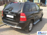 Kia Sportage 2004-2010 рр. Задня дуга AK002 (нерж.) фото 2