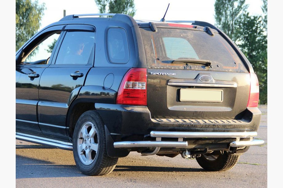 Kia Sportage 2004-2010 рр. Задня дуга AK007 (нерж.) Image