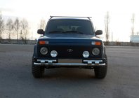Lada Niva та Urban 1977- рр. Передня дуга ST015 (нерж.) фото 1