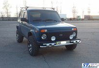 Lada Niva та Urban 1977- рр. Передня дуга ST015 (нерж.) фото 3