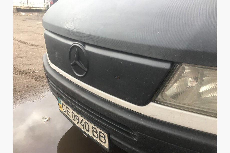 Mercedes Sprinter W901/902/903/904/905 1995-2006 рр. Зимова накладка на решітку 1995-2000, Матова Фото 2
