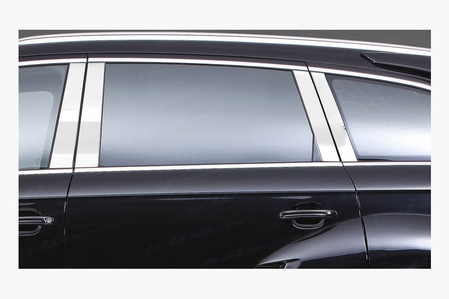 Audi Q7 2005-2015 рр. Молдинги дверних стійок (нерж.) Фото 4
