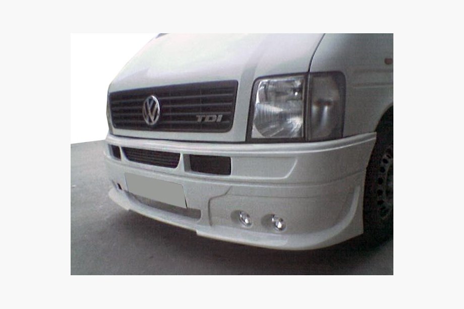 Volkswagen LT 1995-2006 рр. Накладка на передній бампер 4 фари (під фарбування) Фото 2