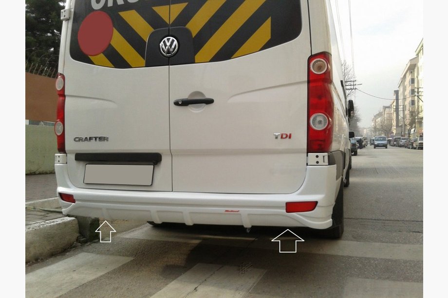 Mercedes Sprinter W906 2006-2018 рр. Накладка на задній бампер V1 (під фарбування) Image