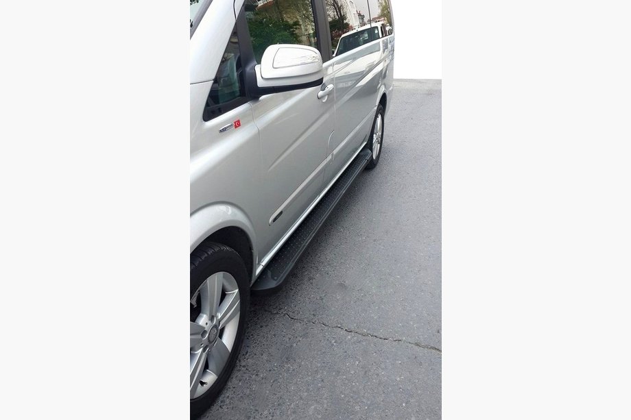 Бокові пороги Allmond Black (2 шт., алюм) Image