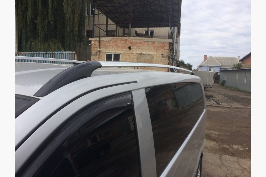 Mercedes Viano 2004-2014 рр. Рейлінги Хром CAN Оригінальний дизайн (метал. ніжки) Фото 4