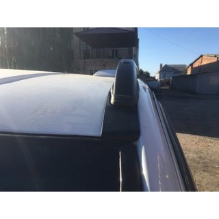 Рейлінги чорні Skyport (суцільний метал) Mercedes Vito W639 2004-2014 рр. фото 2