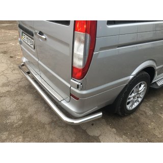 Задня дуга AK005 (нерж.) Mercedes Vito W639 2004-2014 рр. фото 2
