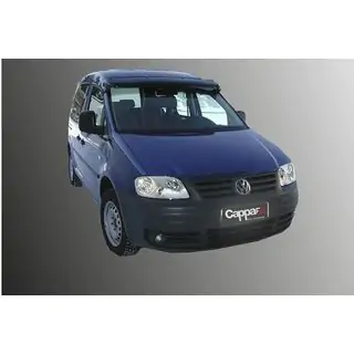 Козирьок на лобове скло (чорний глянець, 5мм) Volkswagen Caddy 2004-2010 рр. фото 1