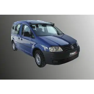 Козирьок на лобове скло (чорний глянець, 5мм) Volkswagen Caddy 2004-2010 рр. фото 2