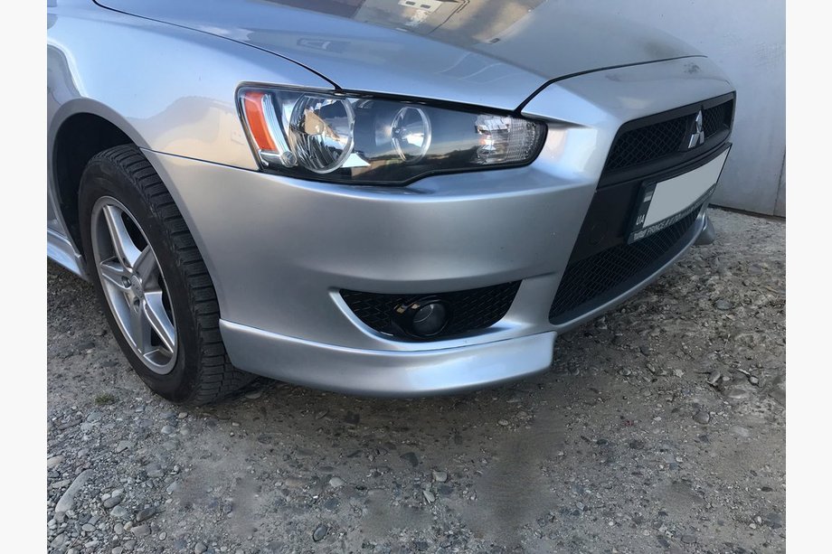 Mitsubishi Lancer X 2008- рр. Передні ікла (2 шт, під фарбування) Image