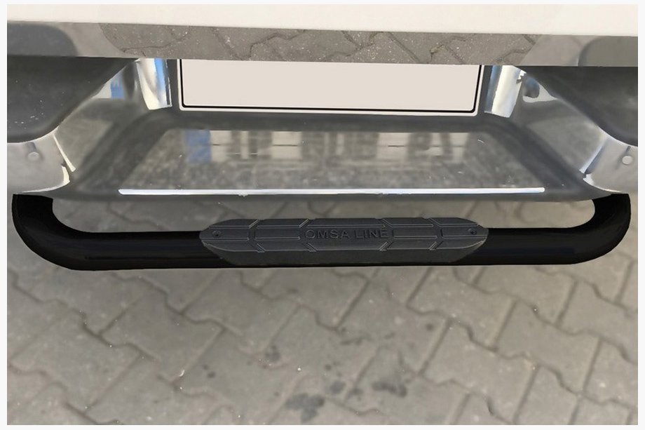 Mercedes X class 2017-2020 рр. Задній захист Omsa (чорний, 76мм) Image