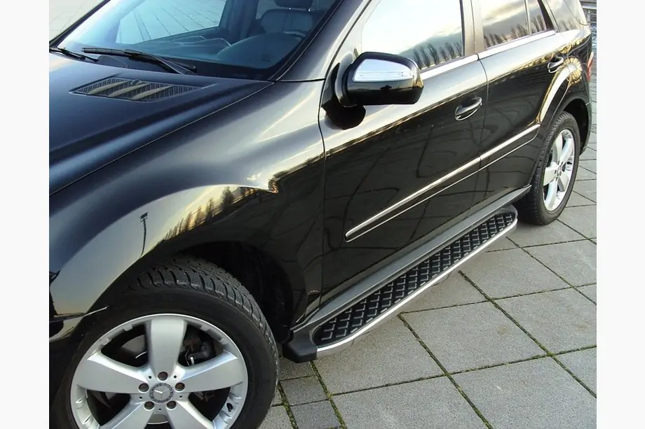 Mercedes GL class X164 2006-2012 рр. Бокові пороги BlackLine (2 шт, алюміній)