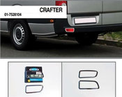 Mercedes Sprinter W906 2006-2018 рр. Накладки на рефлектори (2 шт., нерж.) фото 4