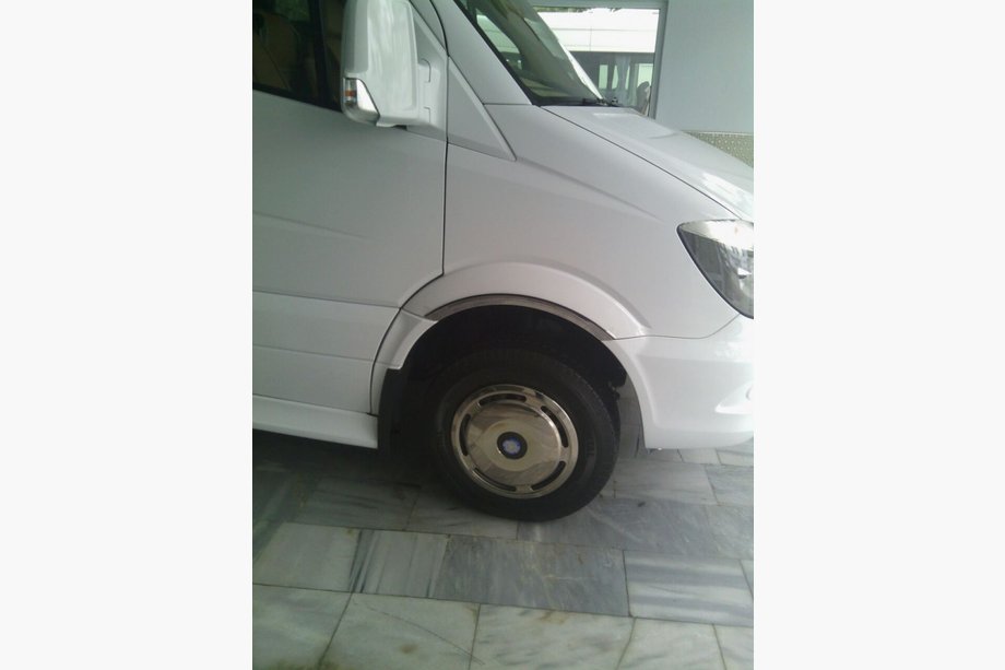 Mercedes Sprinter W906 2006-2018 рр. Накладки на арки вузькі (4 шт, нерж) Фото 2