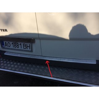 Накладка на задній бампер МАТОВИЙ (Omsa, нерж.) Volkswagen Crafter 2006-2016 рр. фото 2