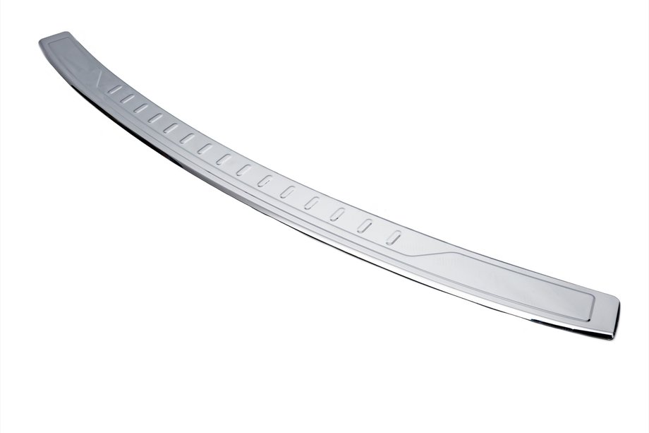 Накладка на задній бампер з загином (Carmos V1, сталь) Image