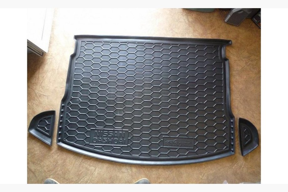 Nissan Qashqai 2007-2010 рр. Килимок багажника повнорозмірне колесо (Autogumm, пластик) Image